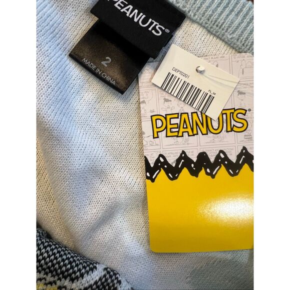 Hot Topic Peanuts Snoopy & Woodstock Clouds Boatneck Sweater Plus Size 2 Nwt - Picture 4 of 6